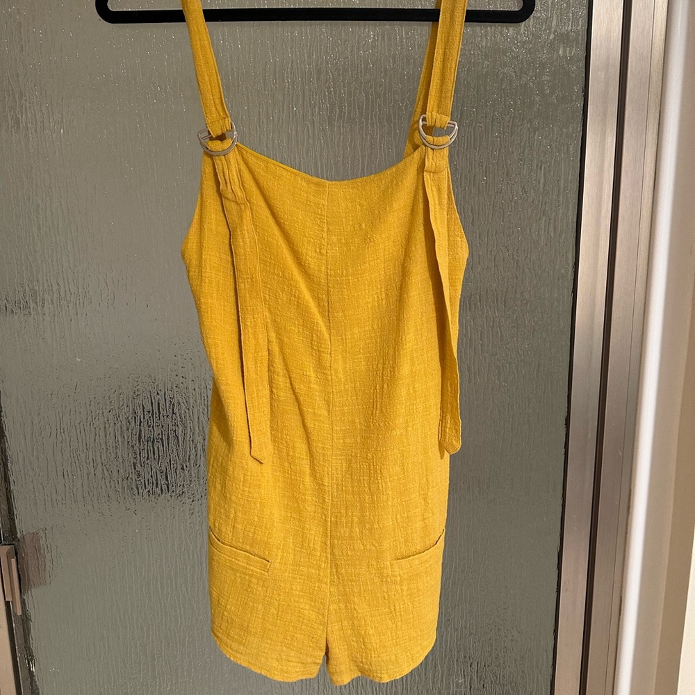 Yellow short overalls